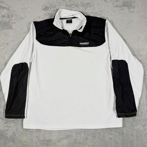 Vintage Nautica Competition Mens XL Fleece Pullover Quarter Zip Colorblock